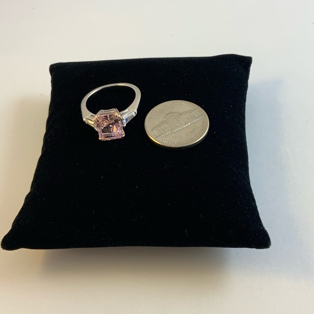 2ct Radiant Pink Sapphire Ring - Picture 13 of 17